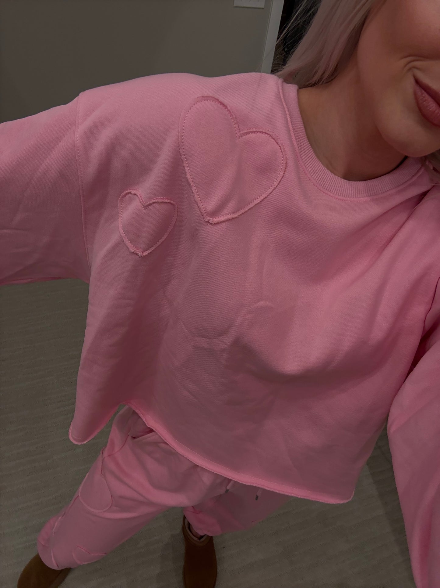 Pink Posh Heart Jogger Set