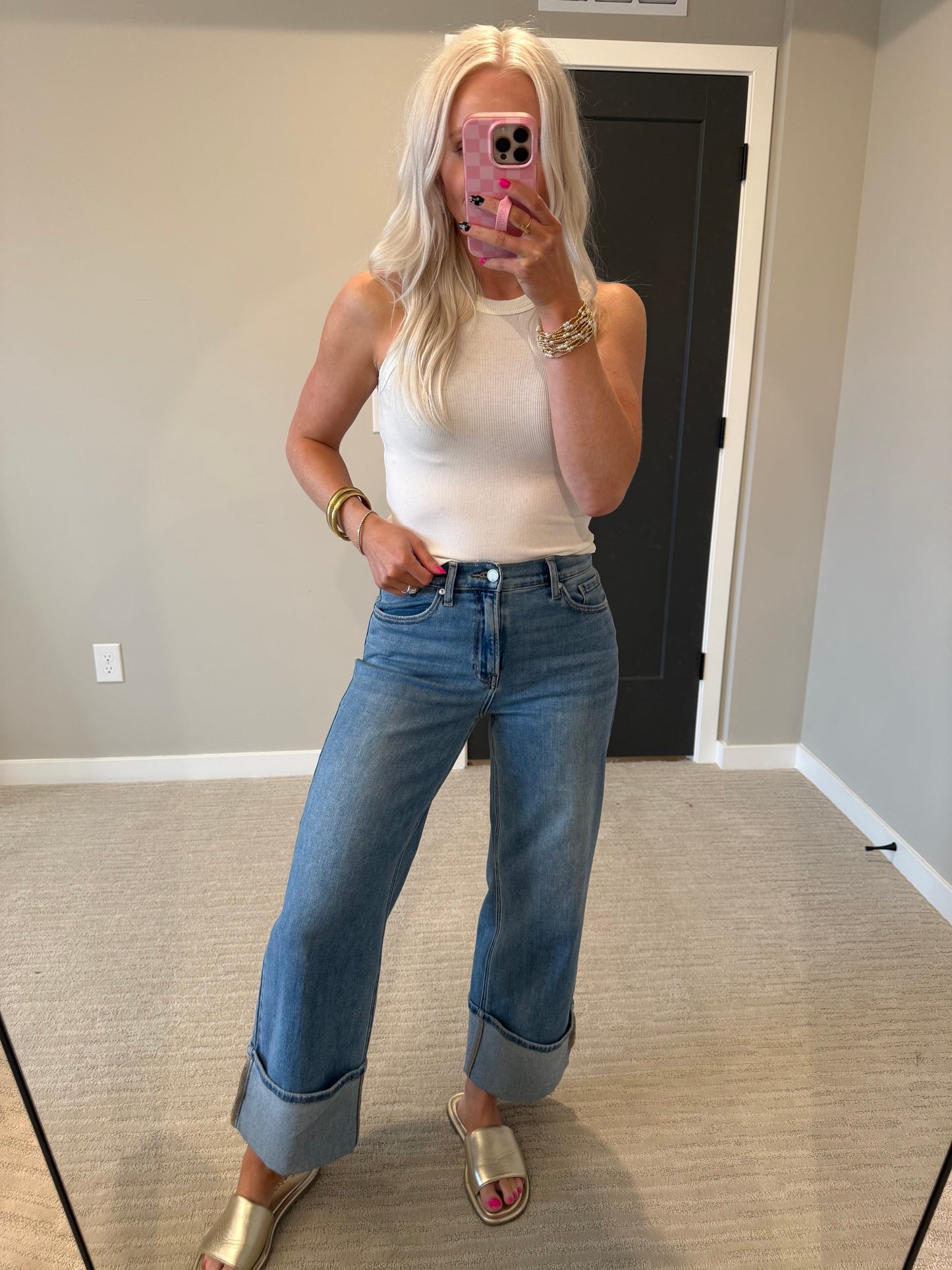 Ivory Ribbed Tank