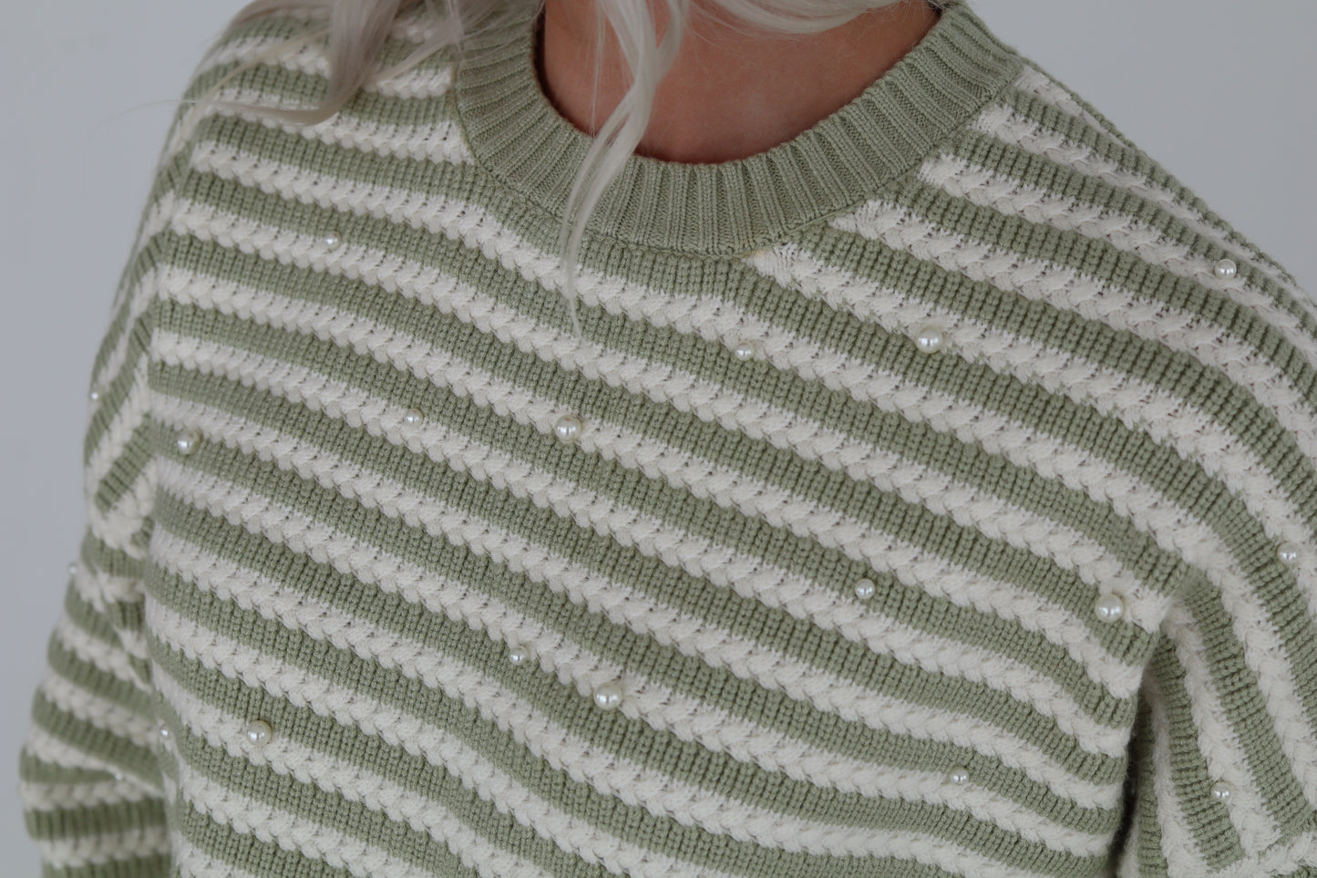 Paige Pearl Sage & Ivory Sweater