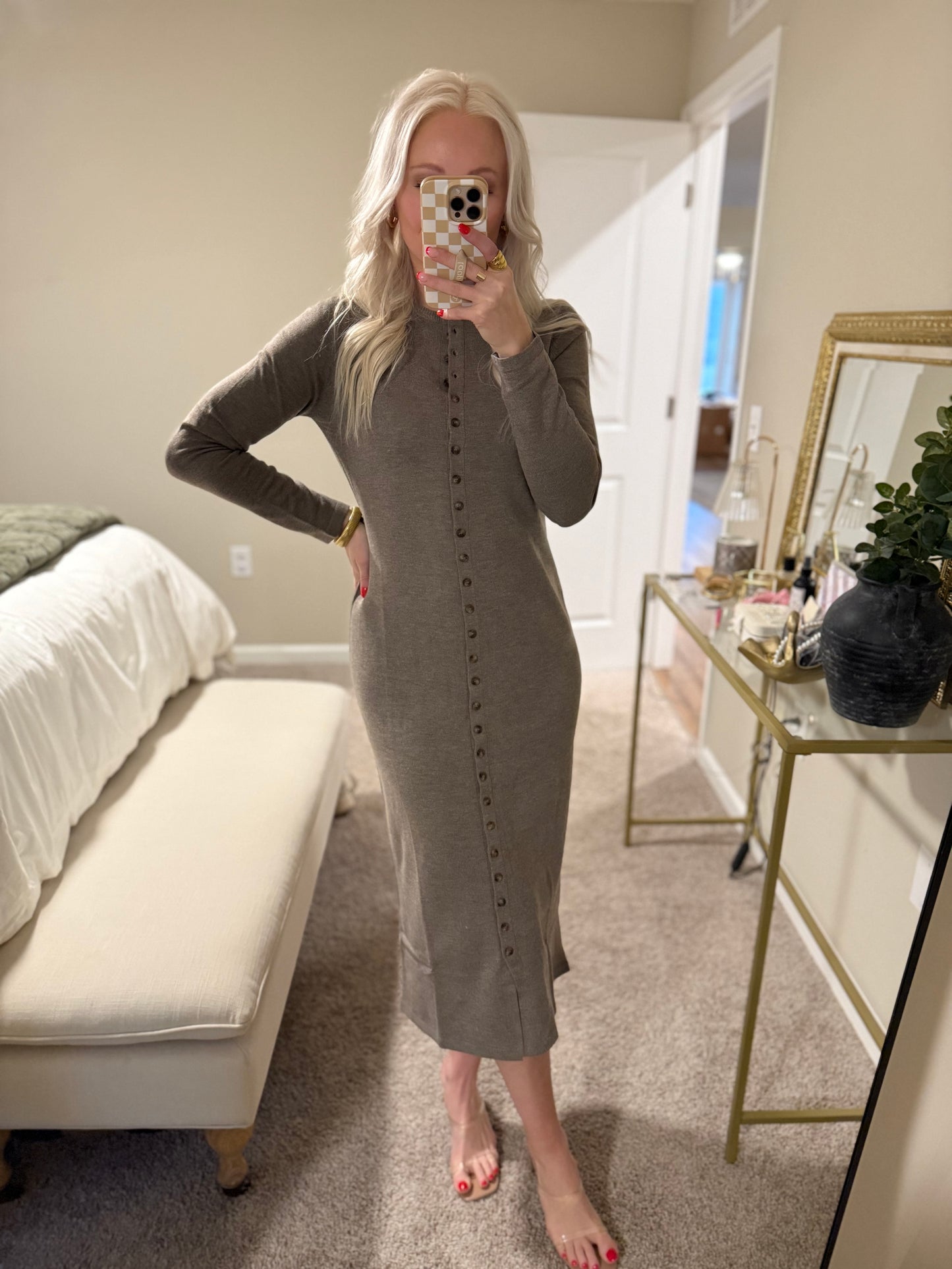 Mocha Midi Sweater Dress