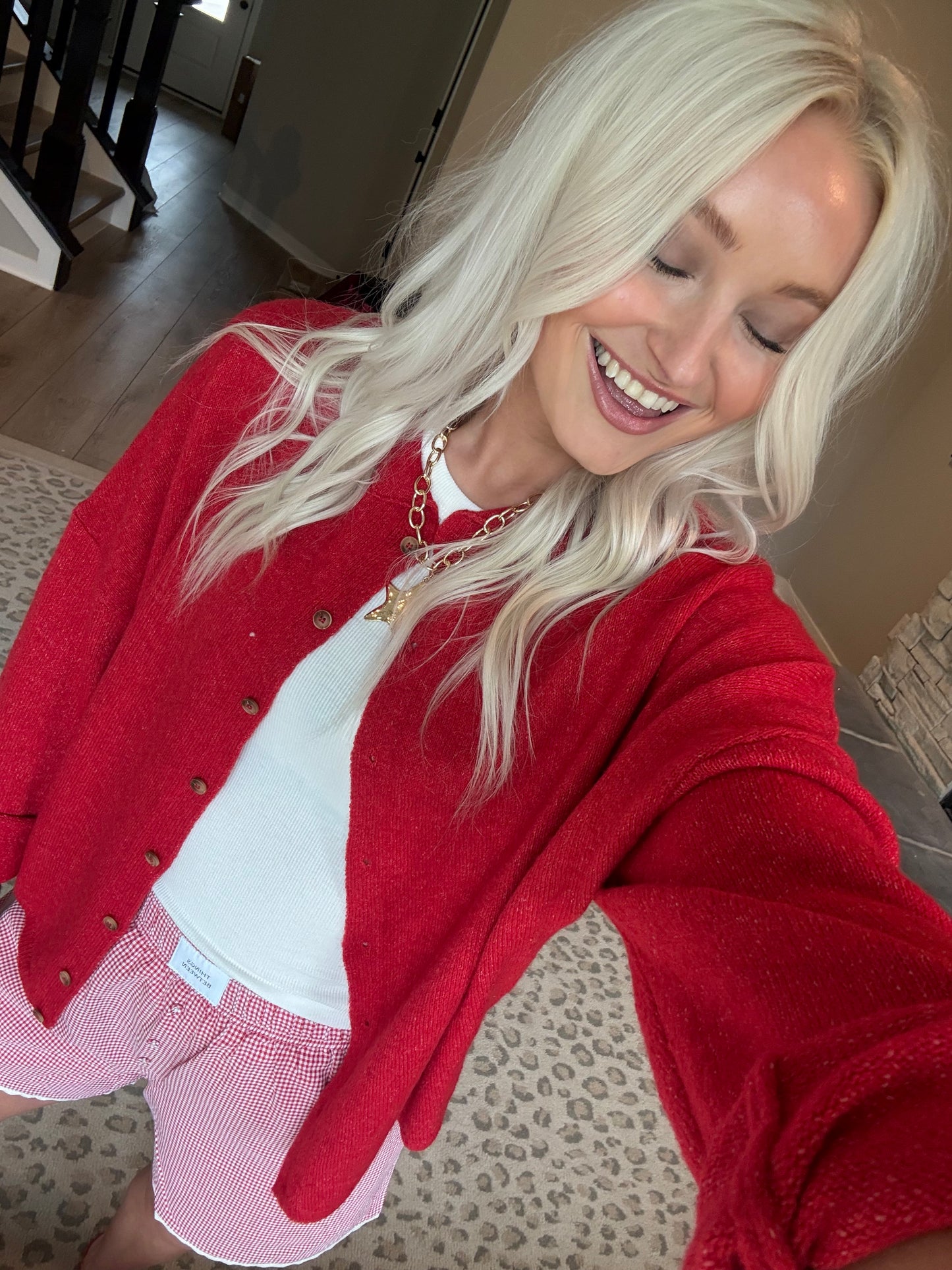 Red Piper Cardigan