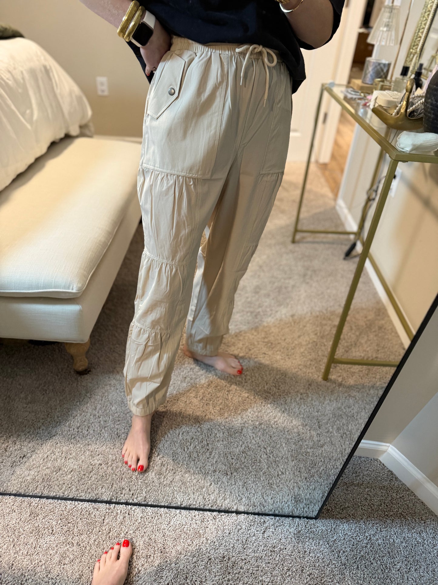 Coconut Milk Parachute Jogger