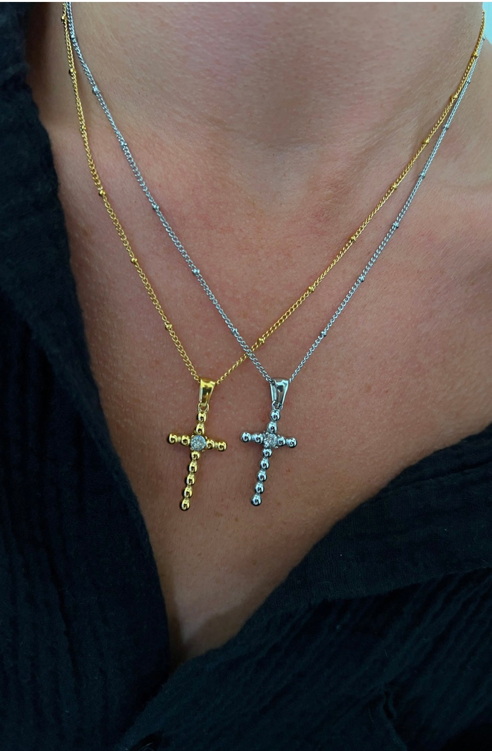 Blinged Cross Necklace