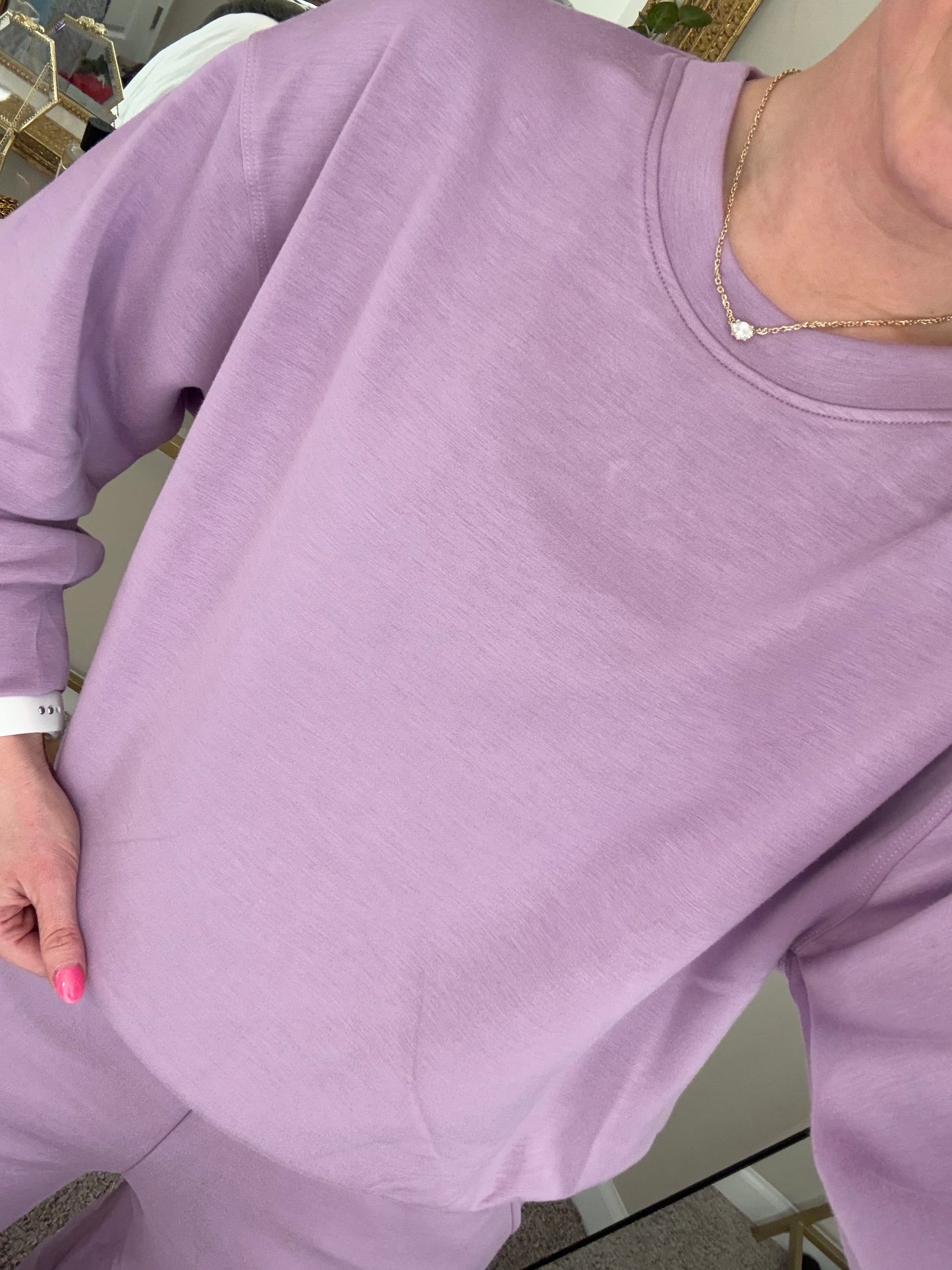 Lavender Scuba Crew & Crop Set