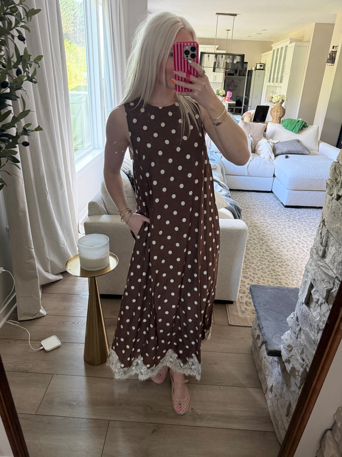 Bailey Brown Polka Dot Midi