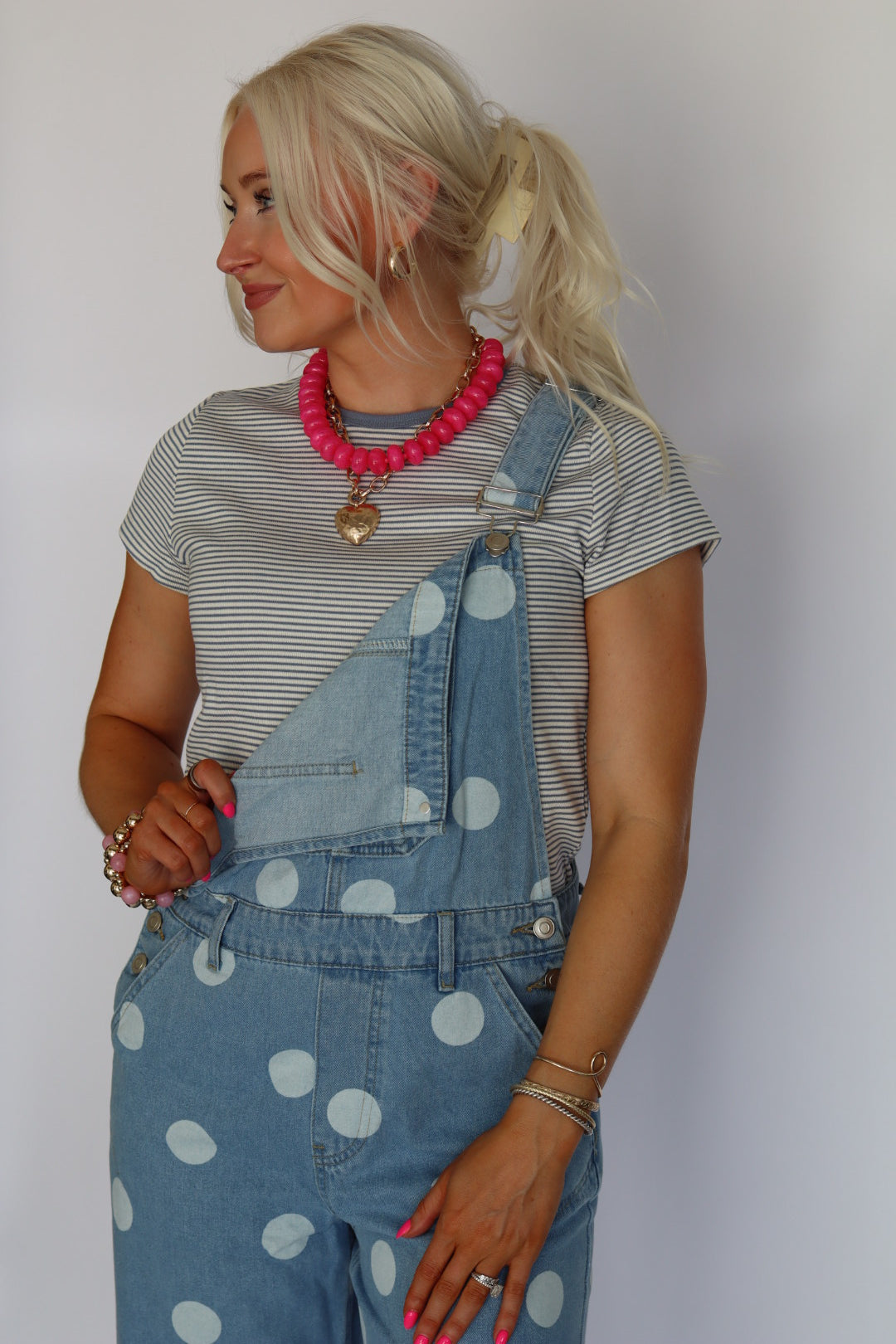 Cream & Blue Tee