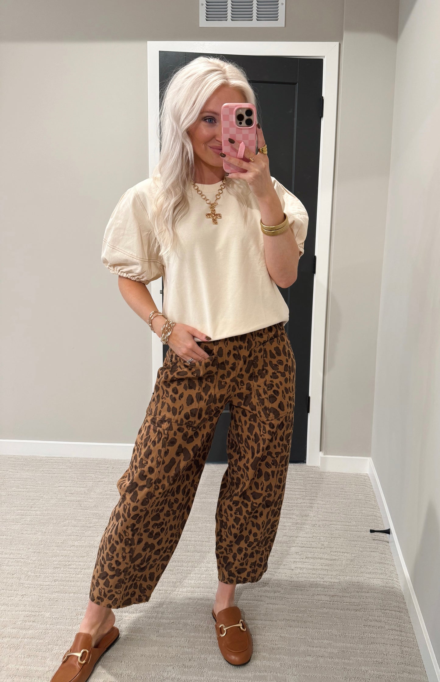 Chaney Cheetah Barrel Pant