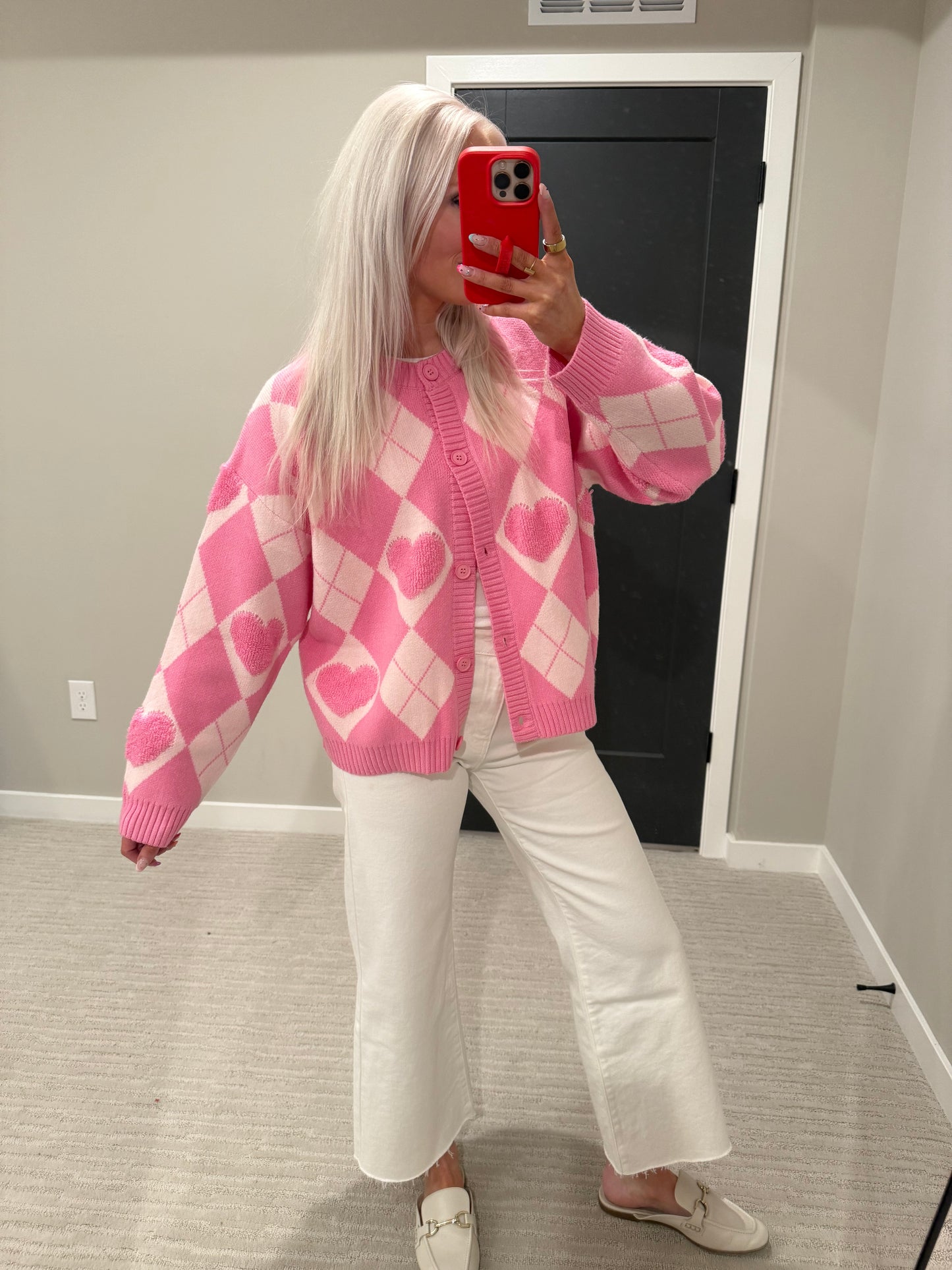 Hadley Heart Pink Cardy