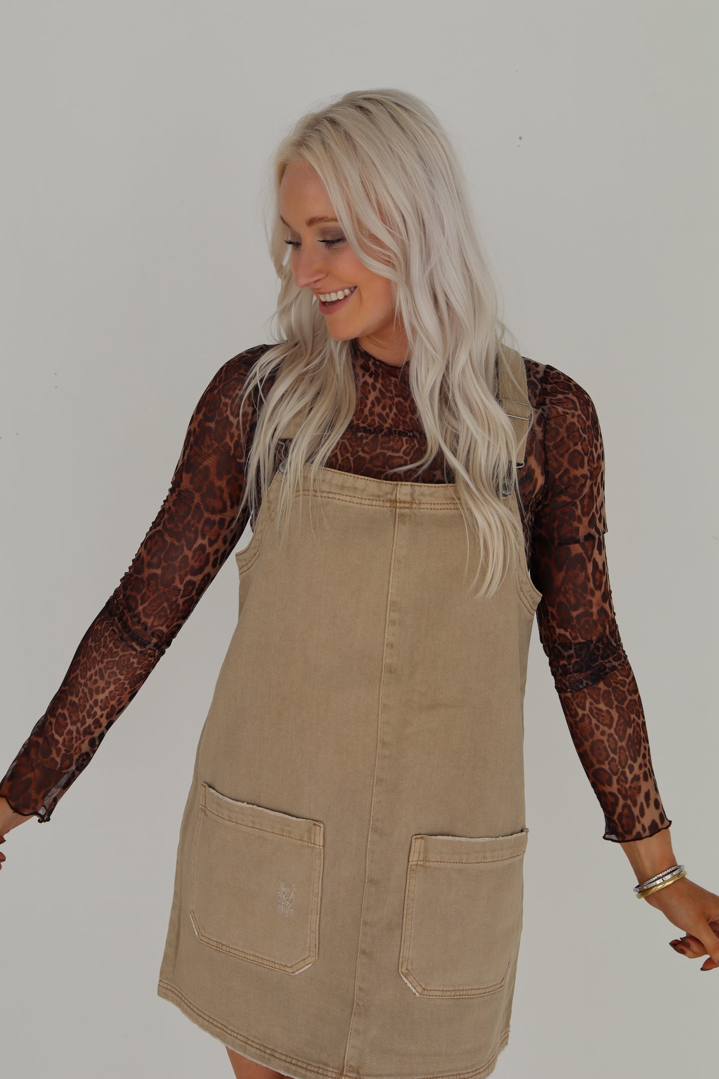 Minnie Mesh Leopard Top