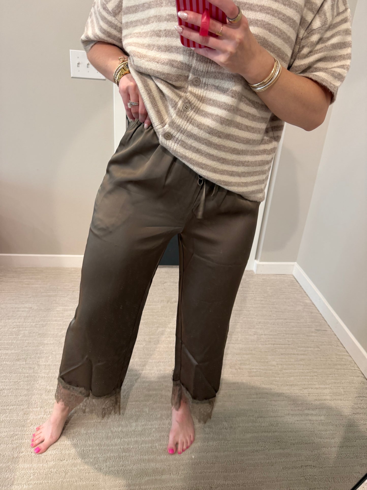 Georgia Lace Satin Pant