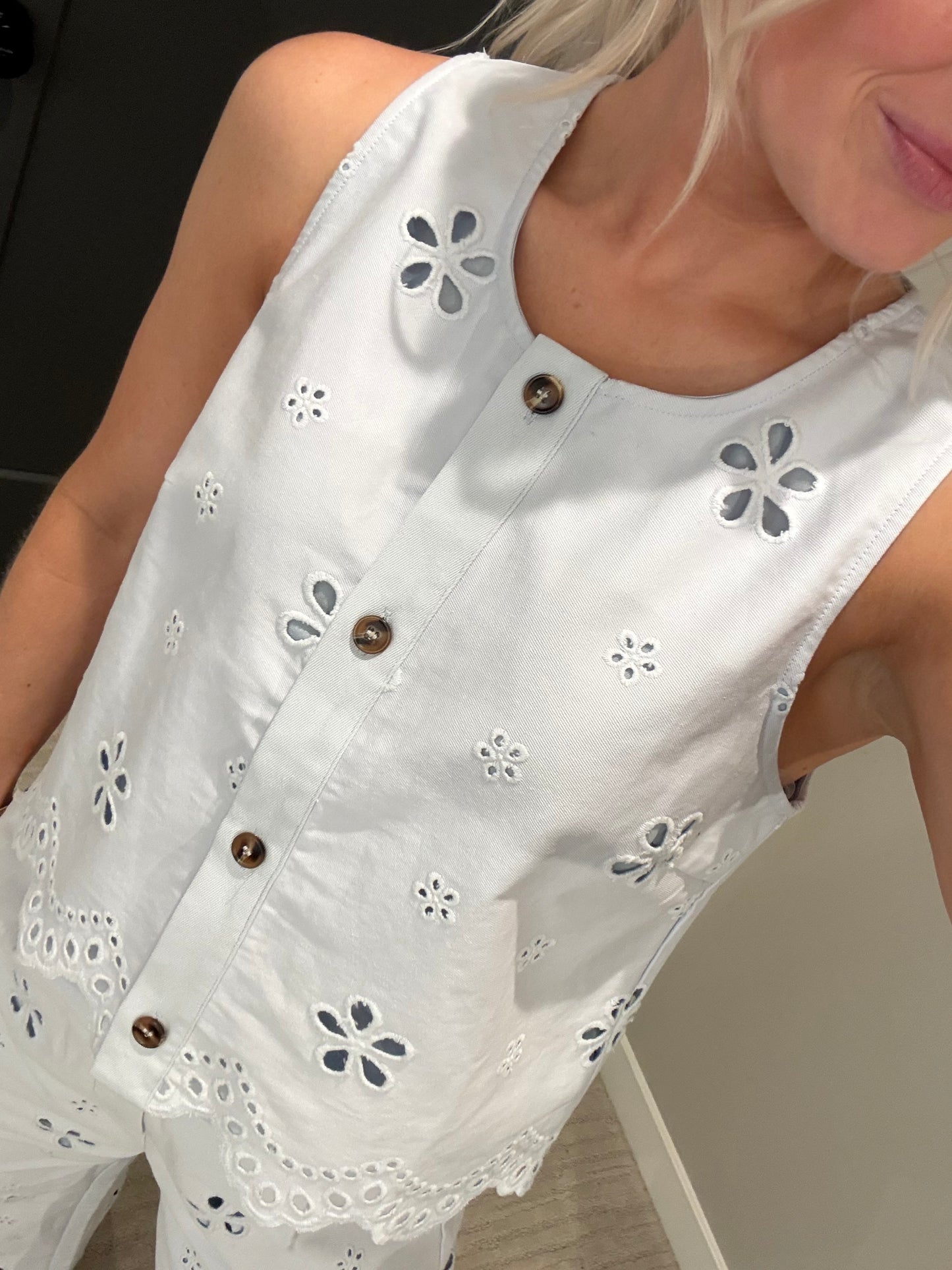 Ivy Blue Eyelet Top