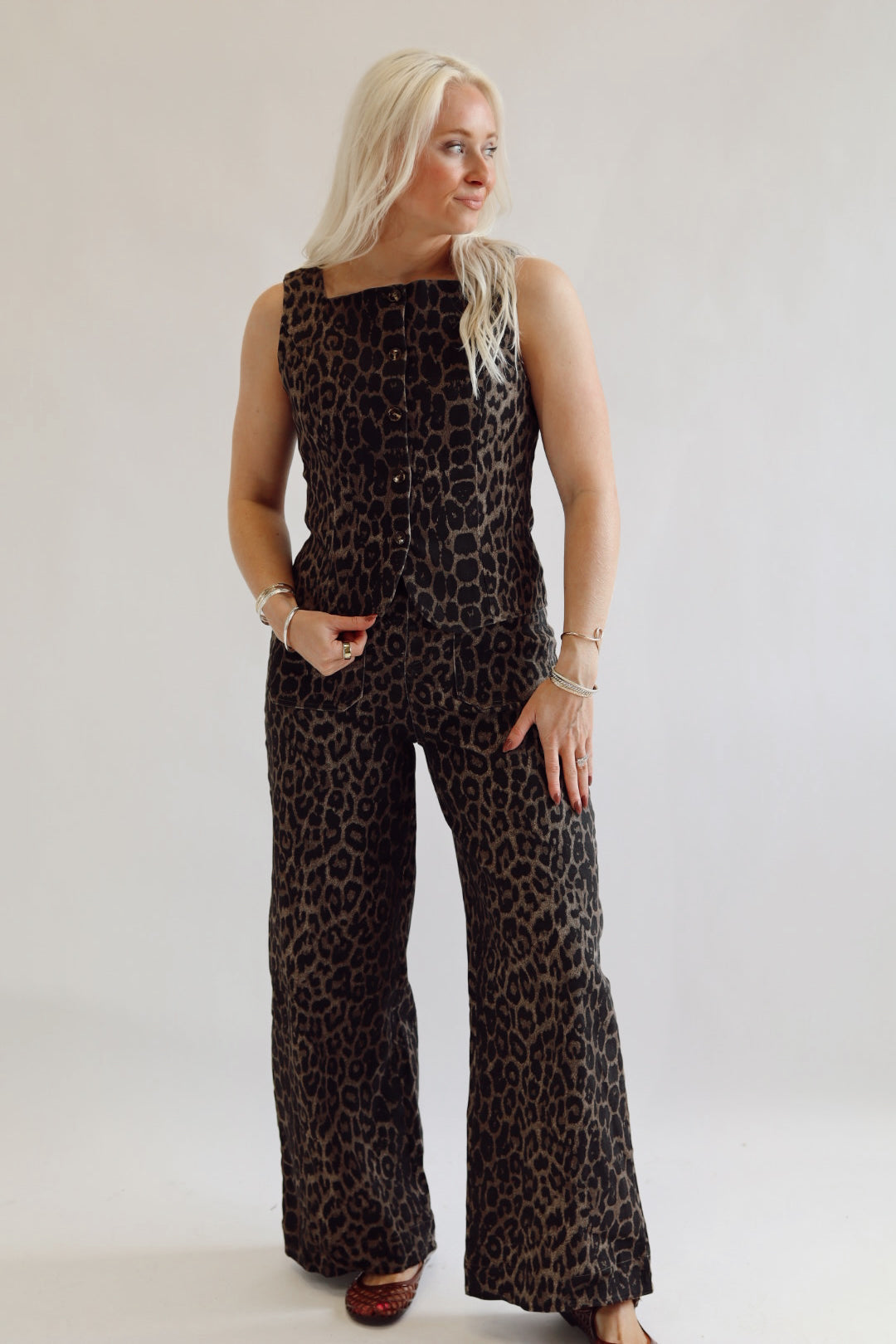 Lawson Leopard Denim Pant