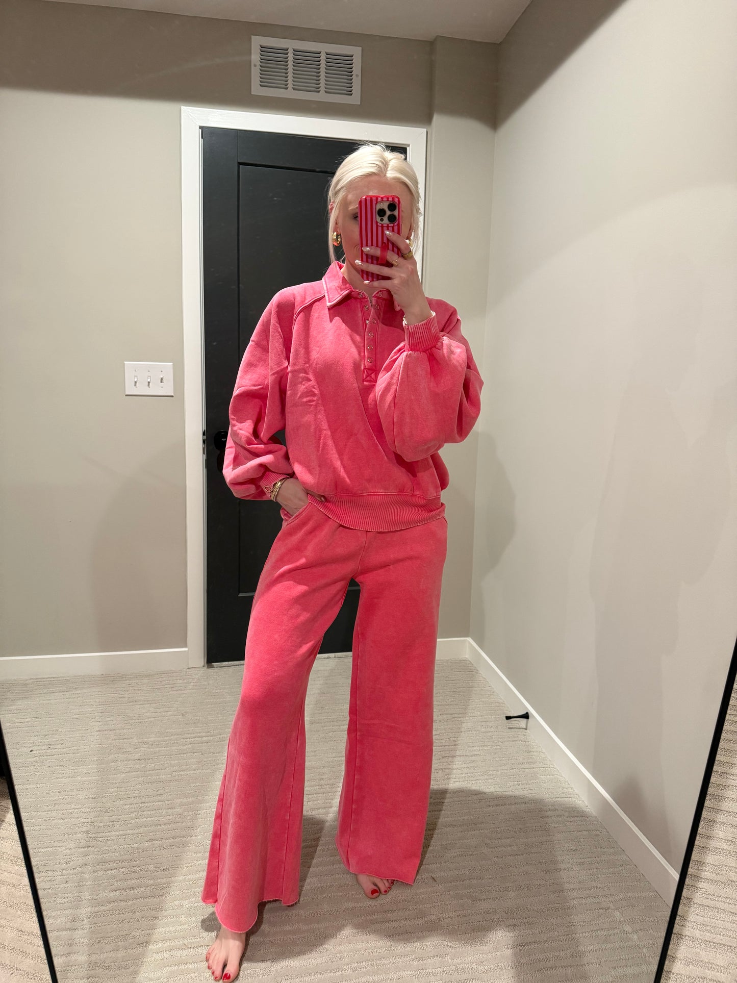 Fran Fleece Acid Washed Sweatshirt