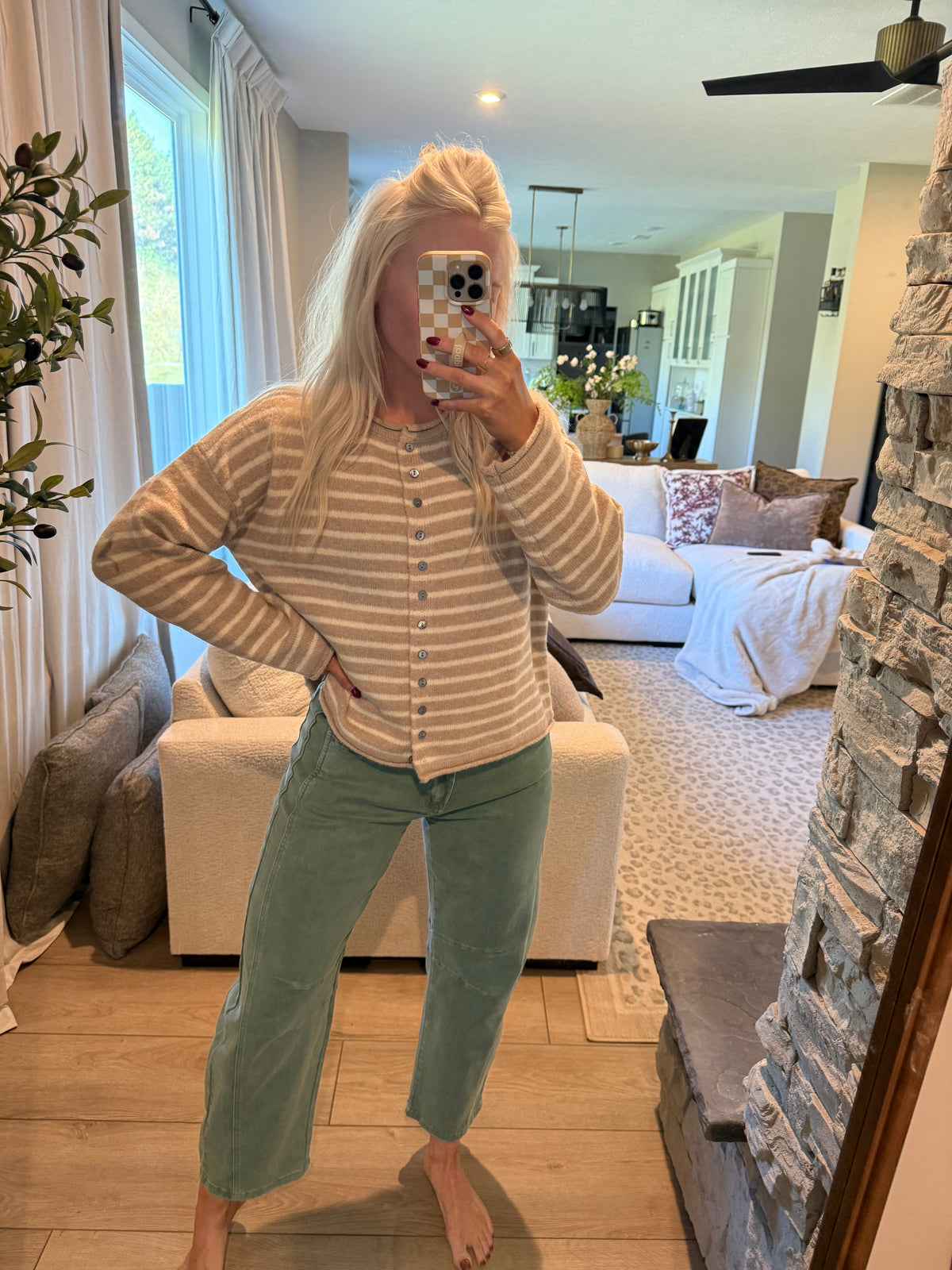 Zoey Sage Utility Pant