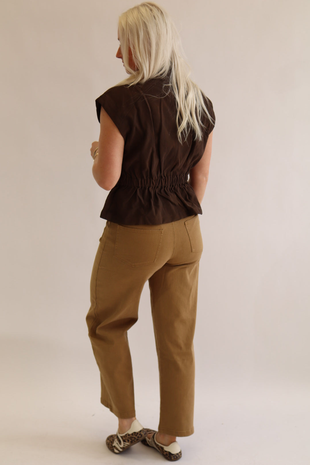 Val Chocolate Pleather Vest