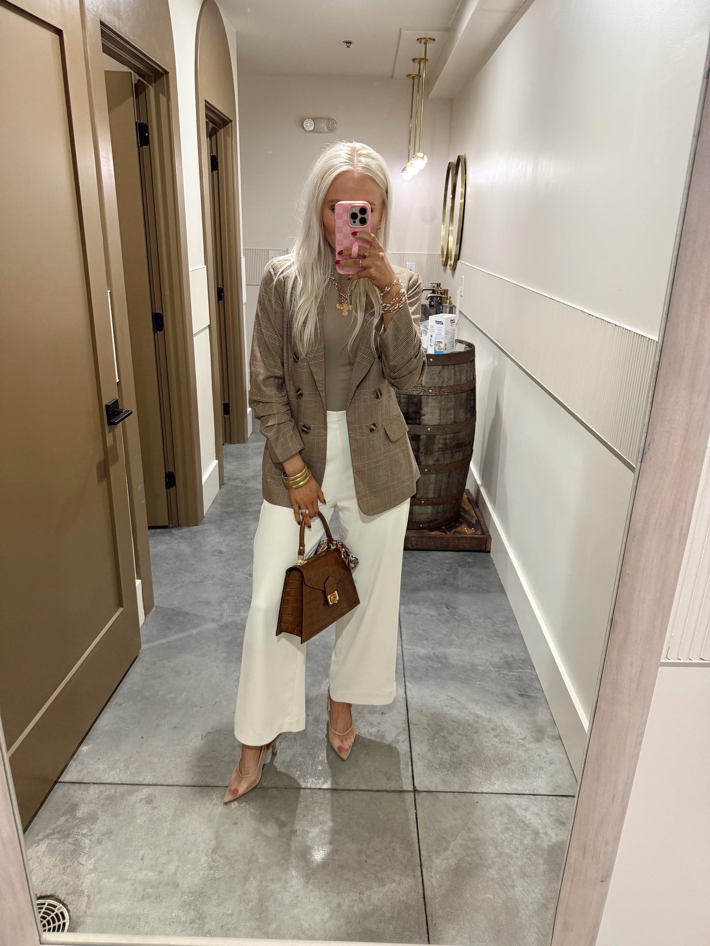 Business in Brown Blazer