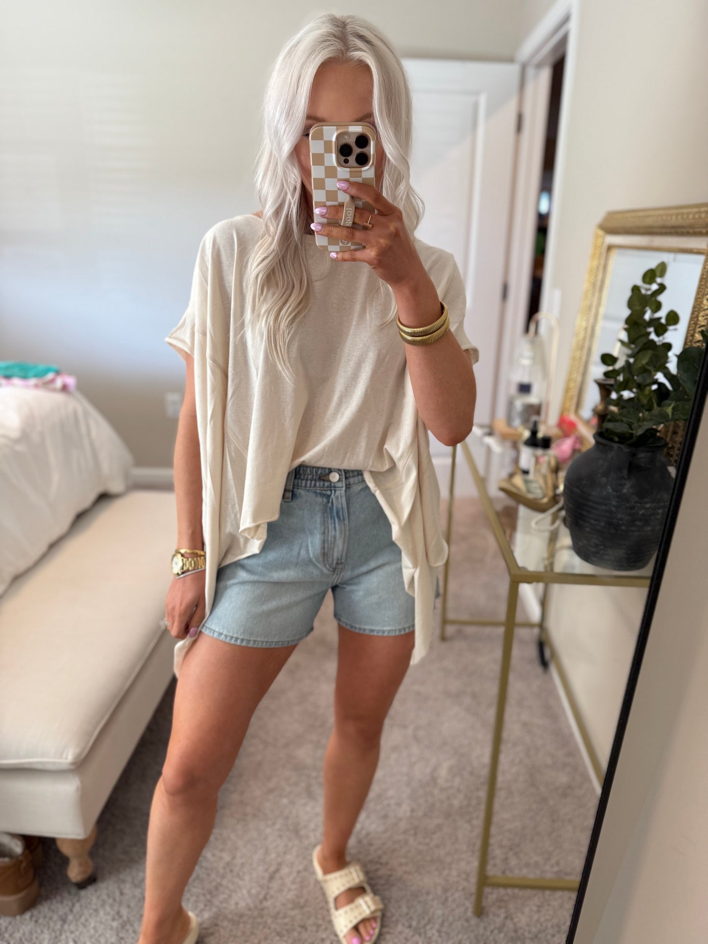 Elastic Waist Mom Short