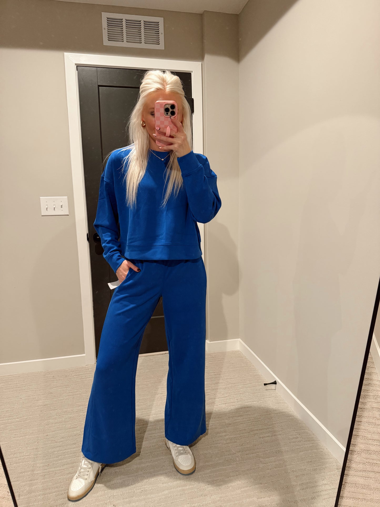 Royal Blue Ribbed LUX Set