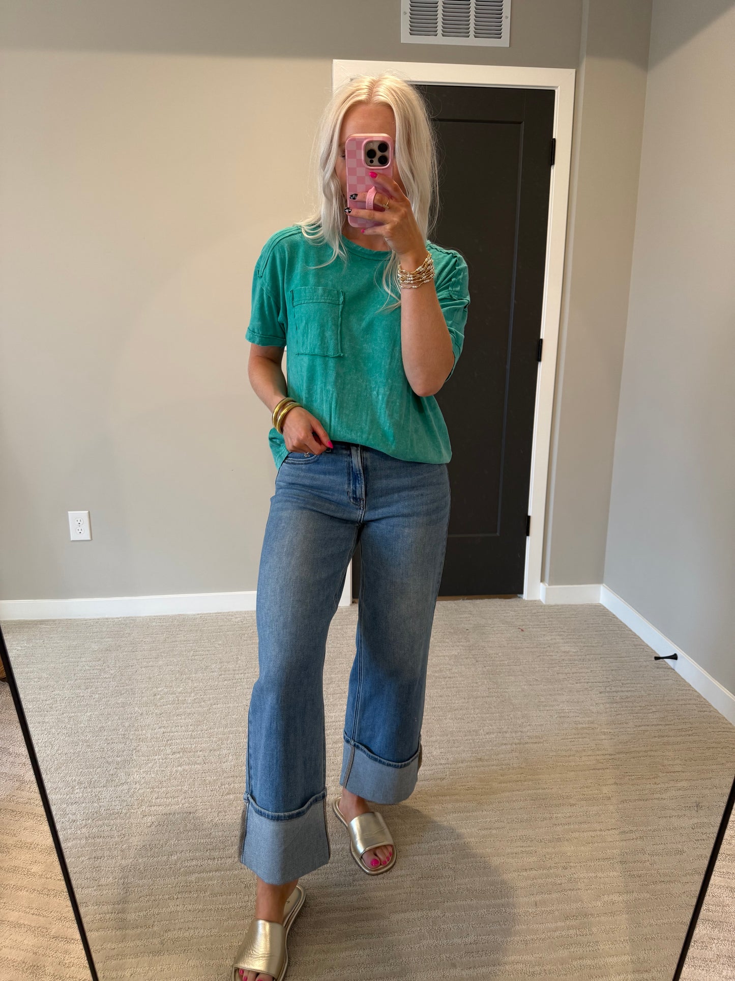 Green Pocket Tee