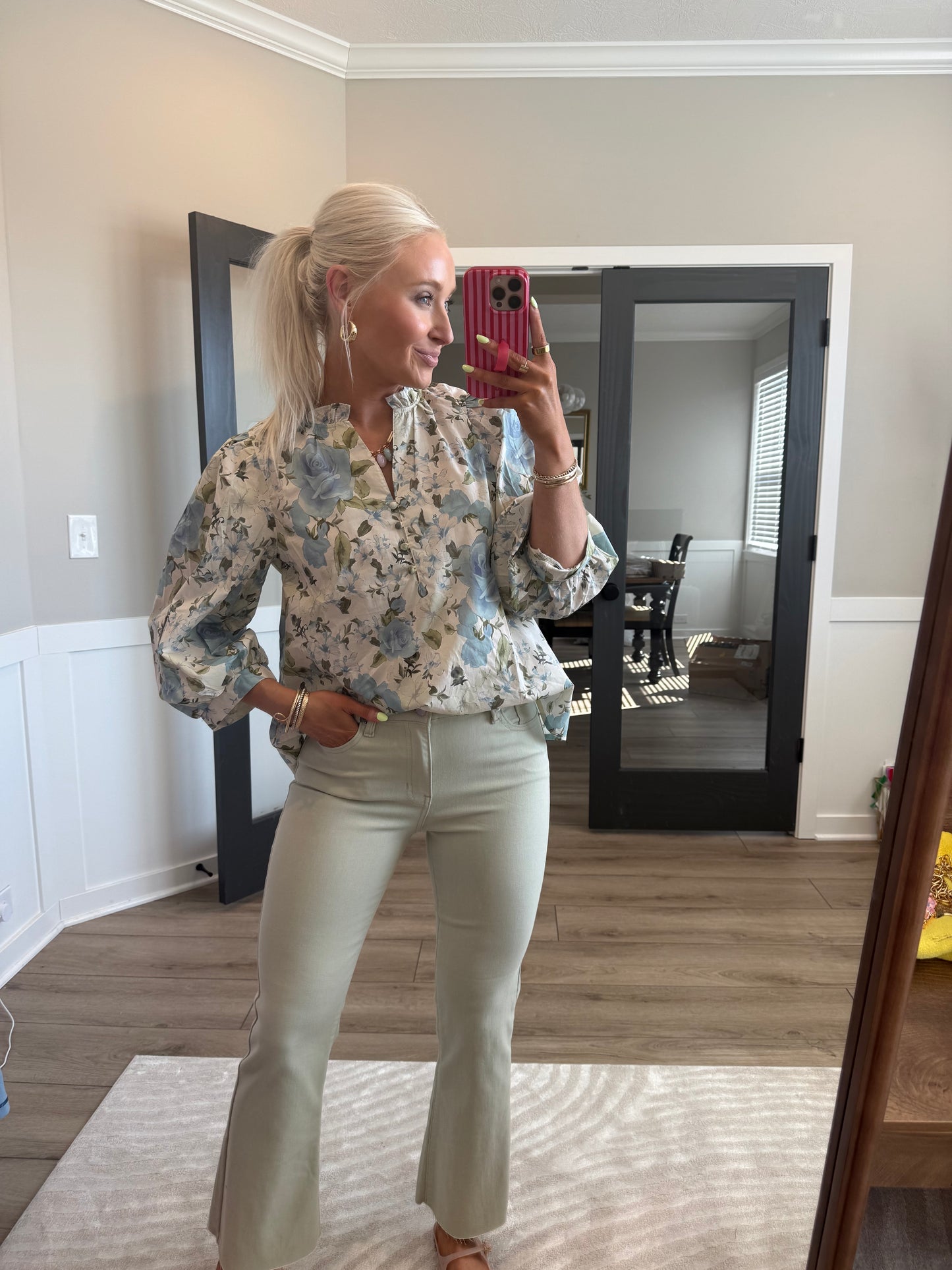 Dainty Blue Garden Blouse