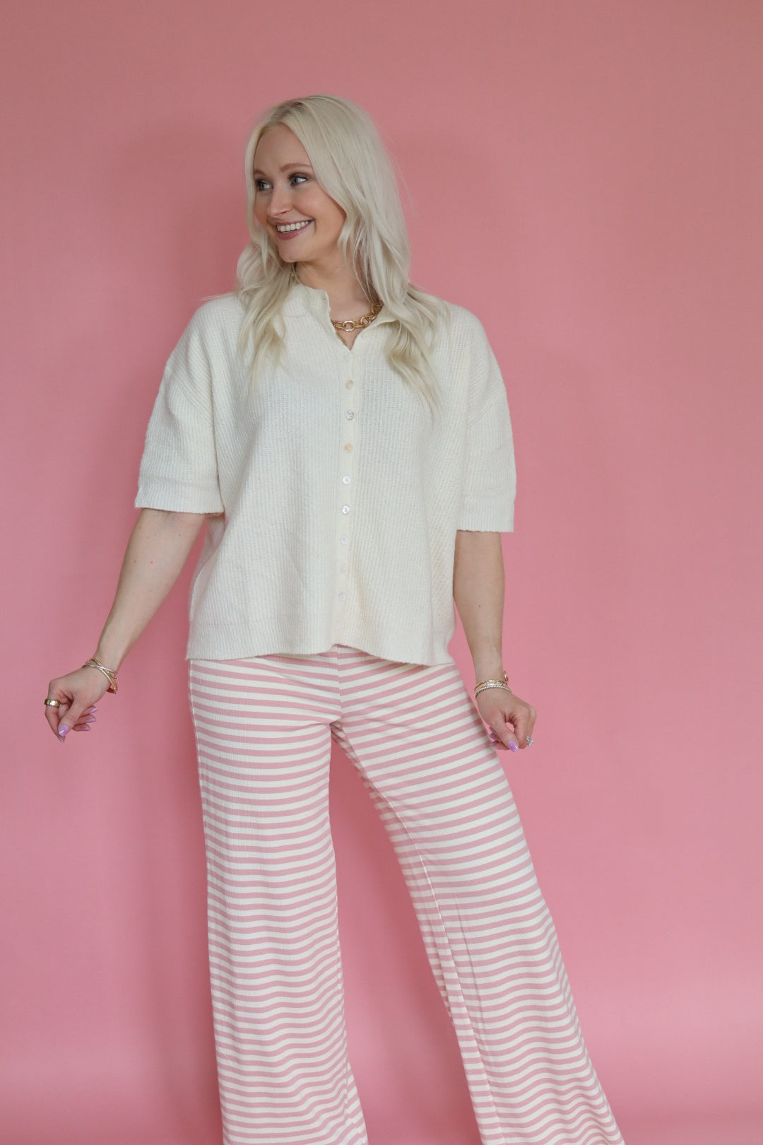 Pink Stella Stripe Pant
