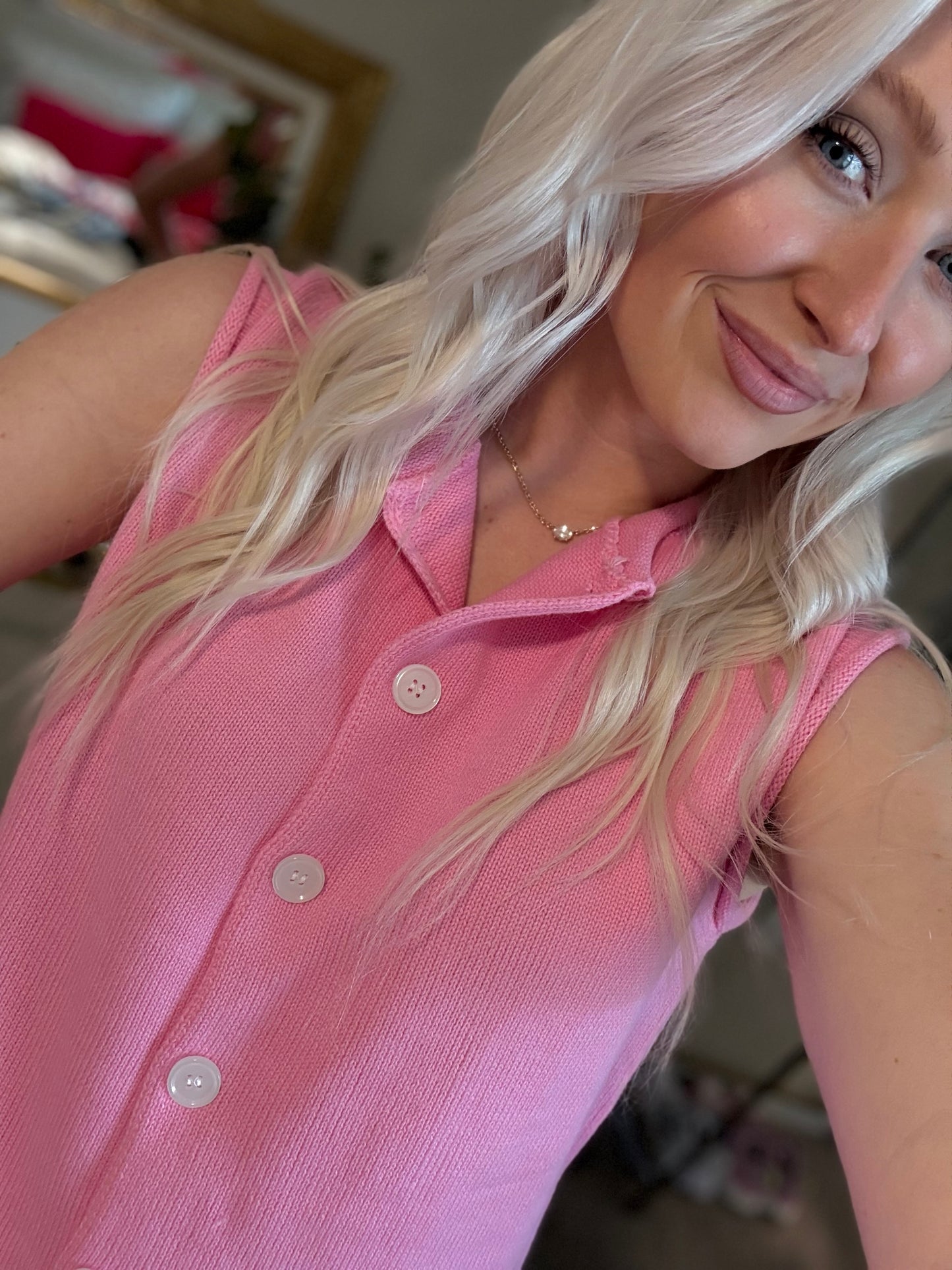 Pinky Pearl Sweater Vest