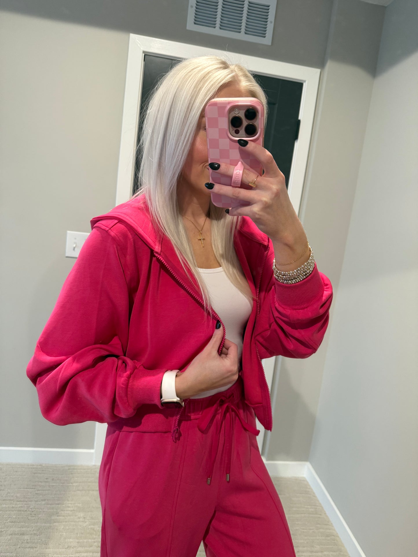 Fuchsia Pink LUX Jacket Set