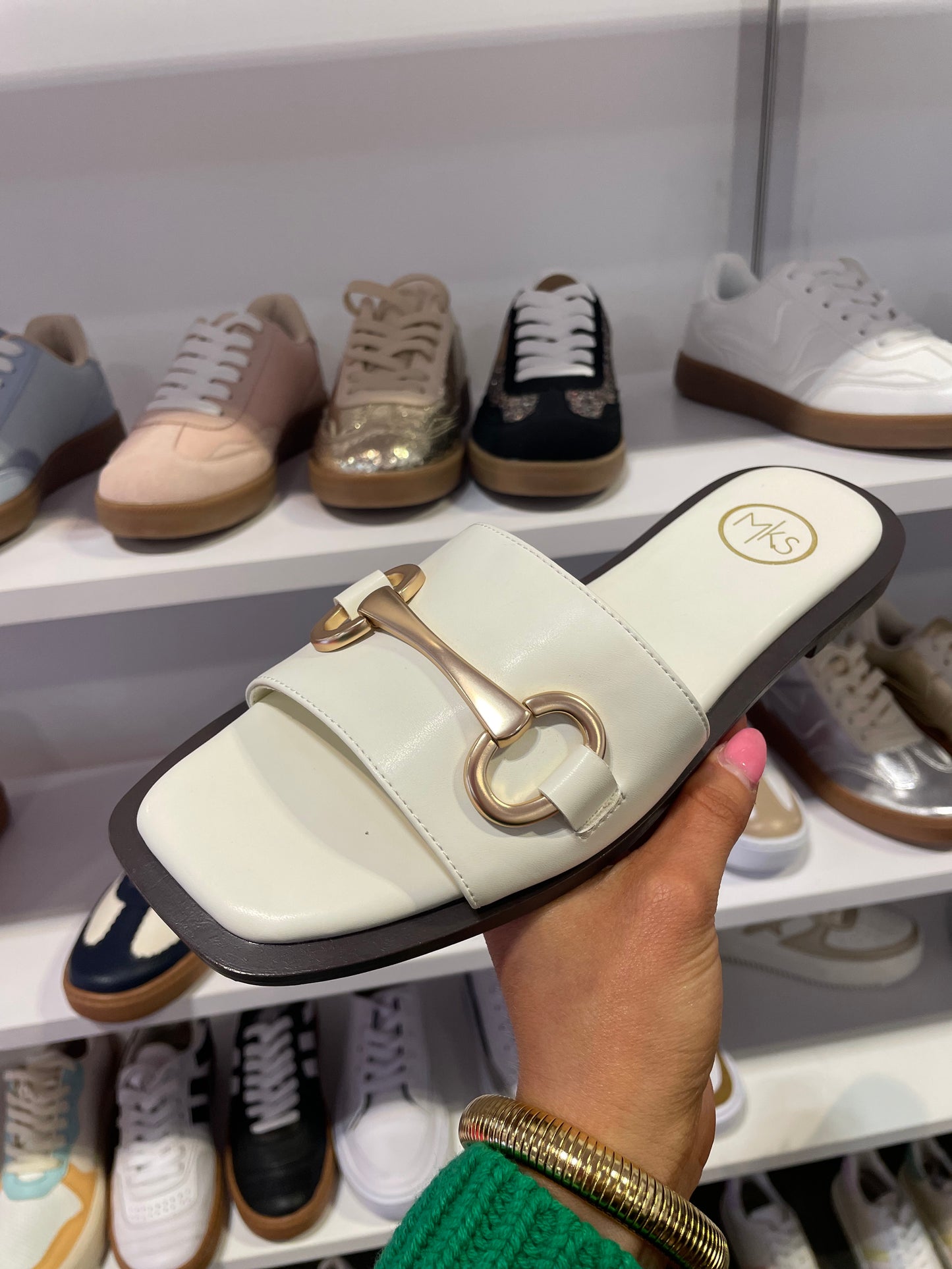 Ava White Sandal