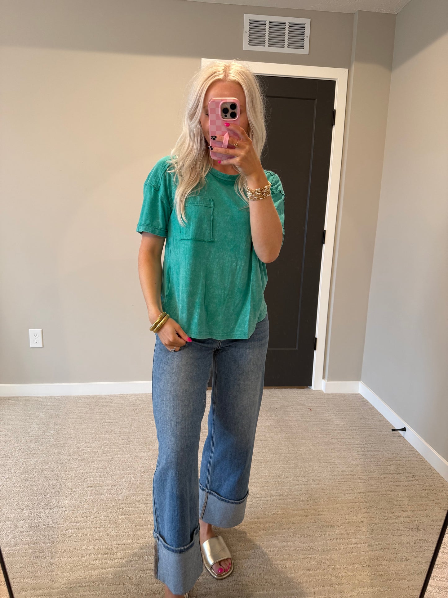 Green Pocket Tee