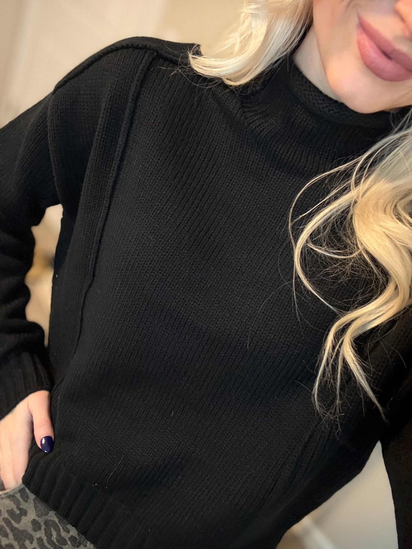 Black Knit Sweater