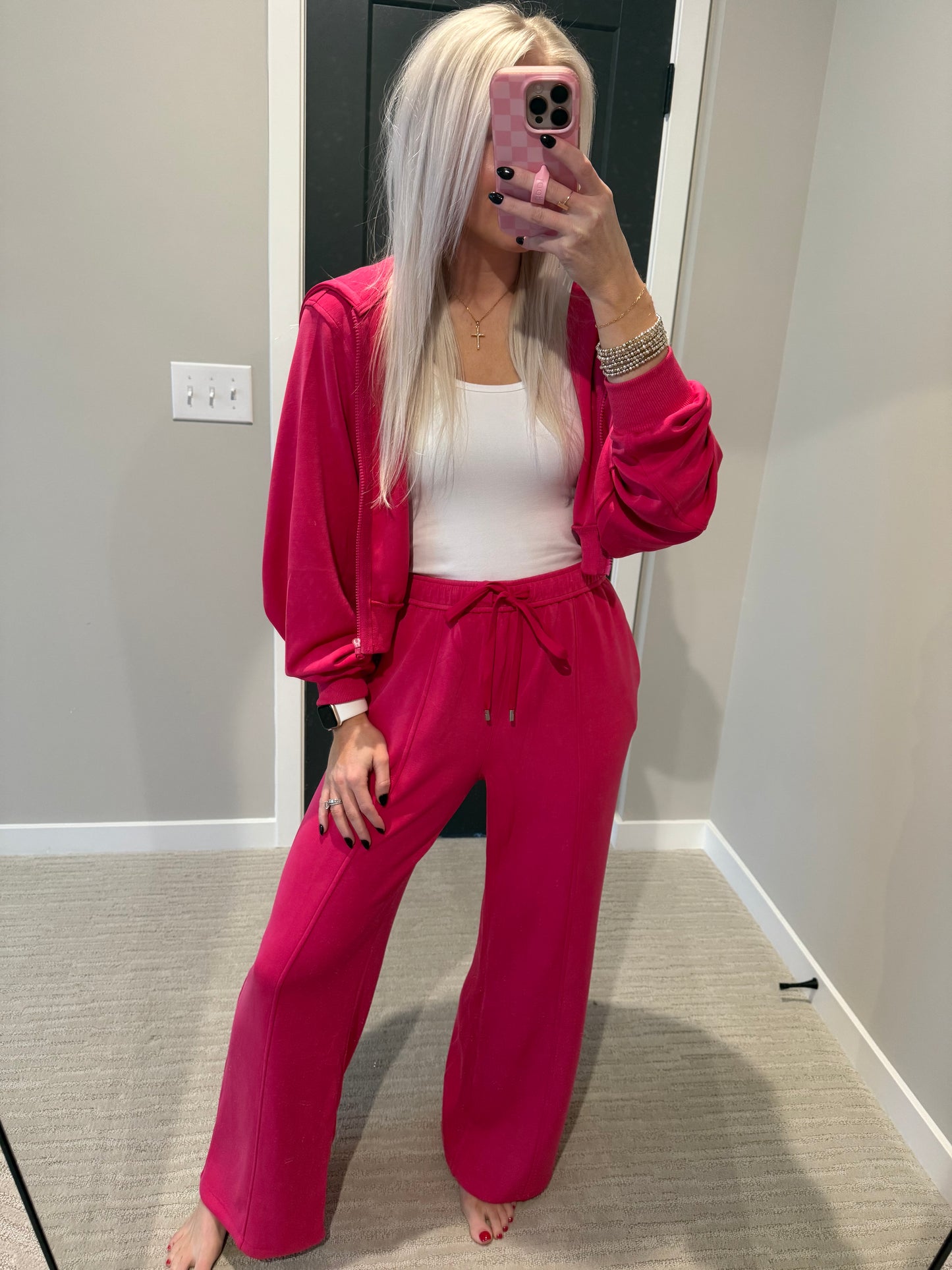 Fuchsia Pink LUX Jacket Set
