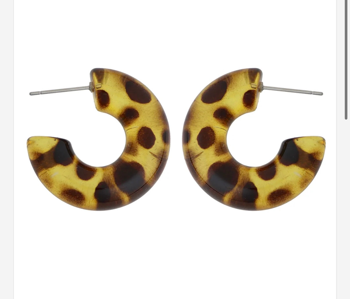 Tortoise acrylic earrings