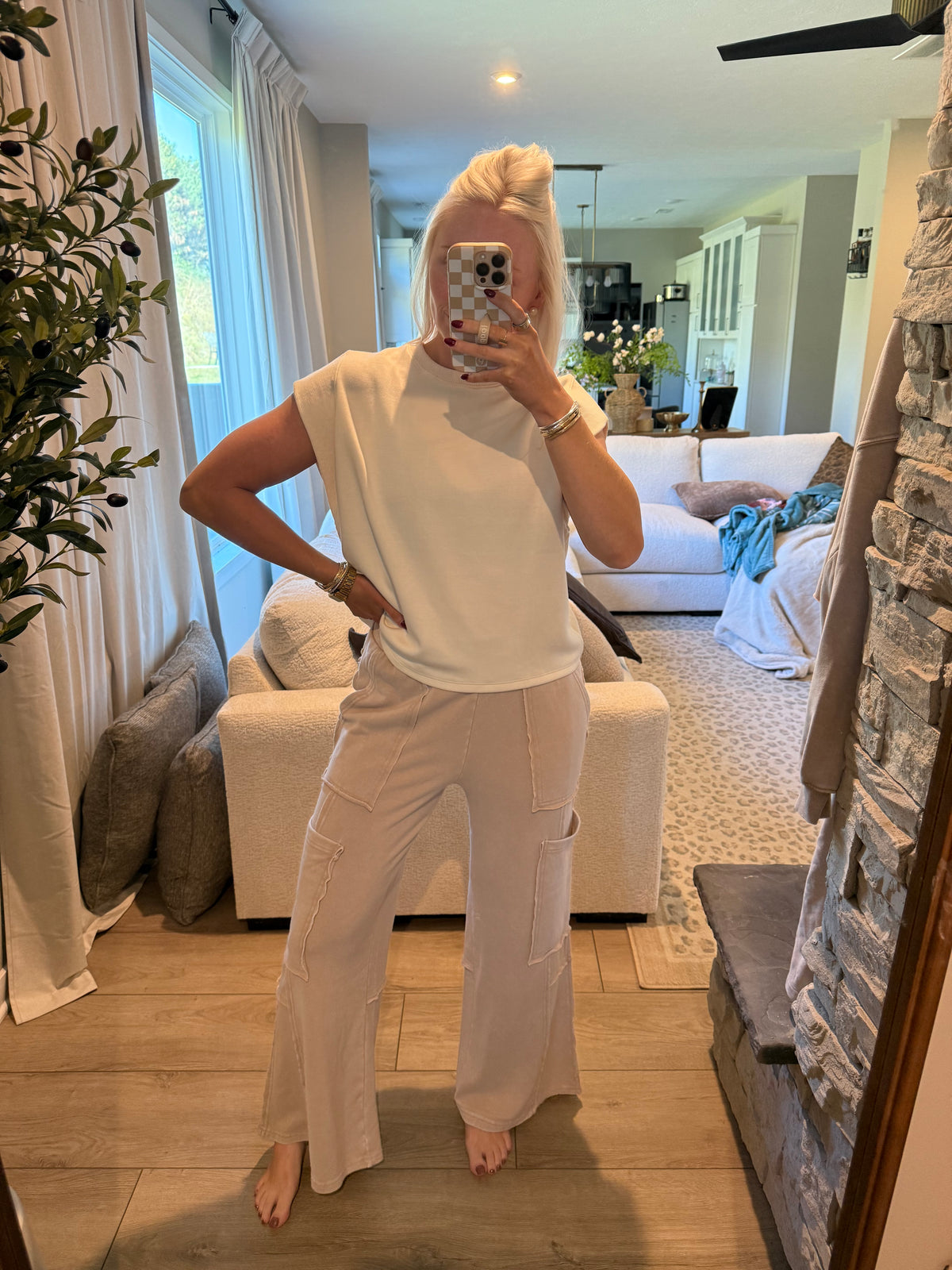 Dark Taupe Bottoms POCKET PANT