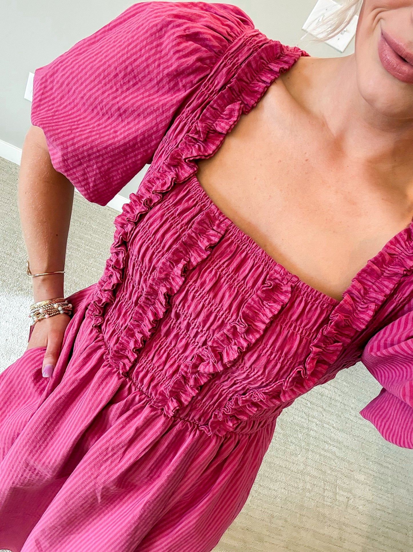 Fuchsia Stripe Maxi