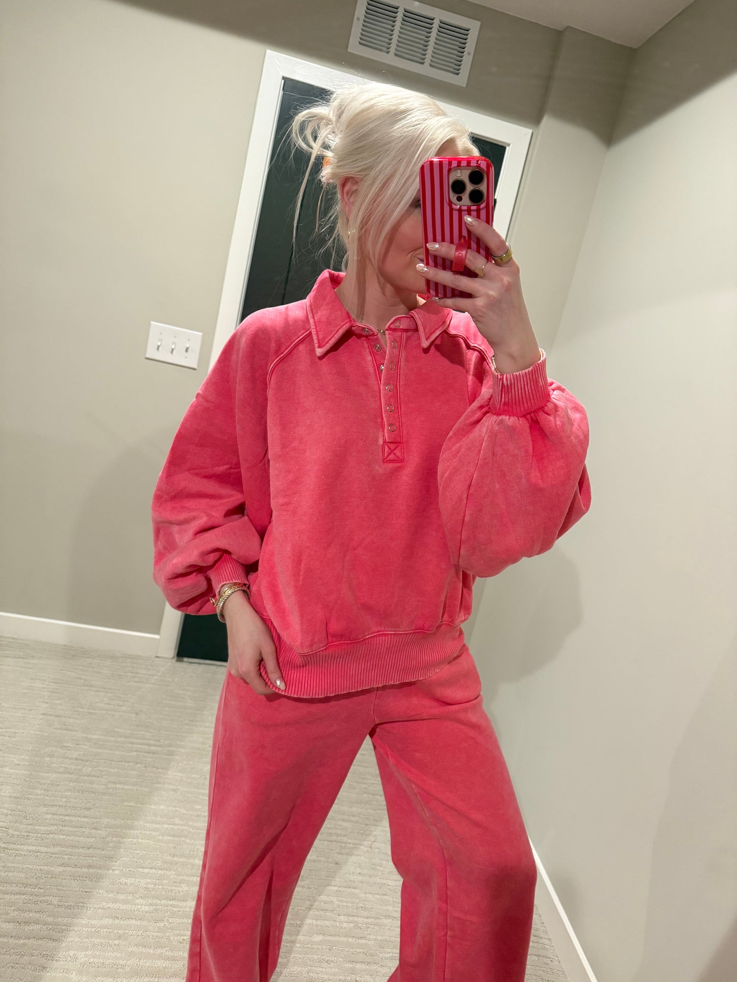 Fran Fleece Acid Washed Sweatshirt