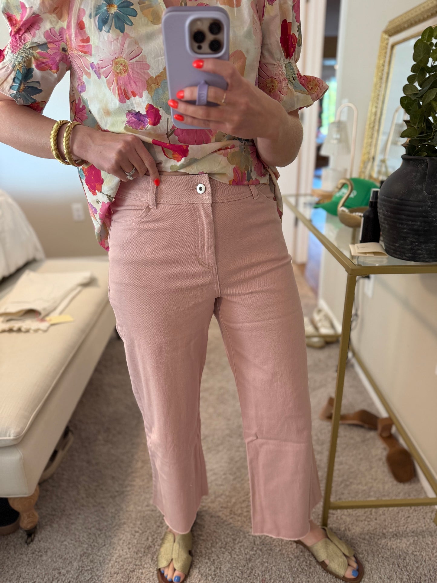 Dusty Pink Denim Pant