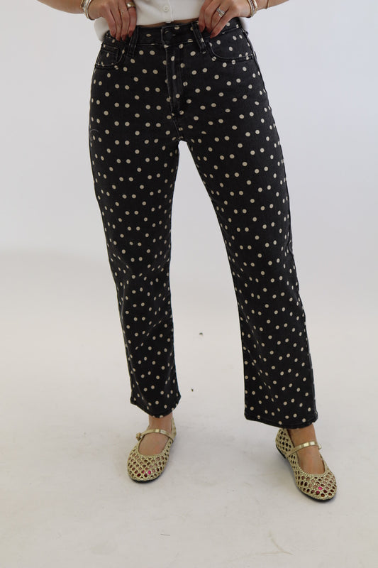 Dallas Polka Dot Black Denim