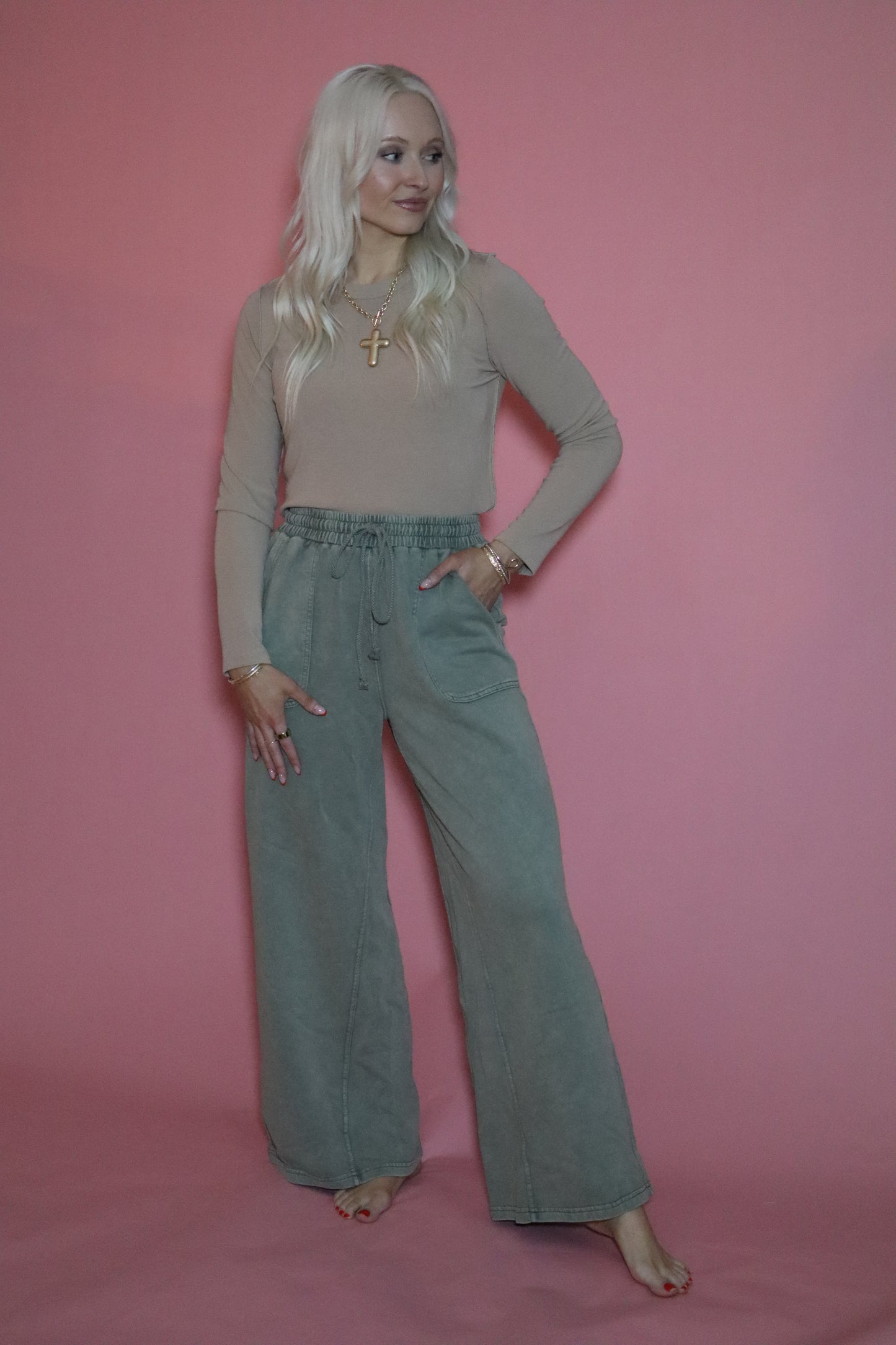 Olive Comfy Flow Pant
