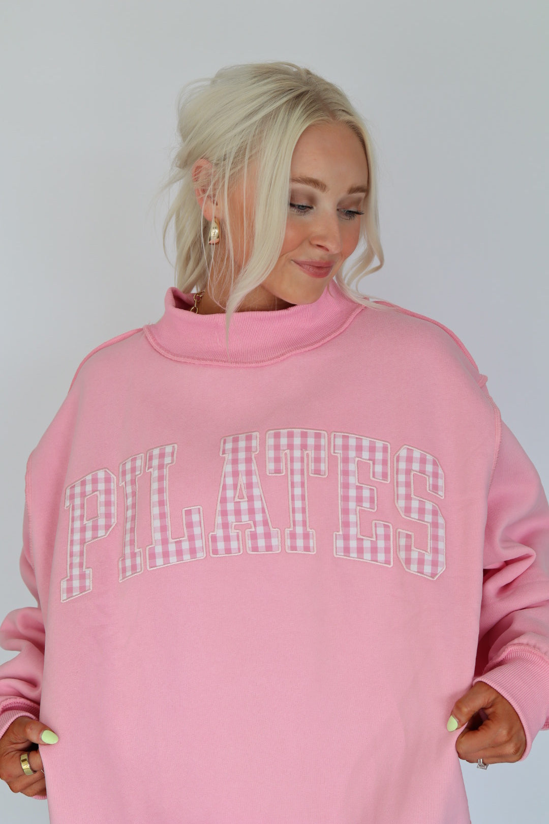 Pink Pilates Princess Mockneck