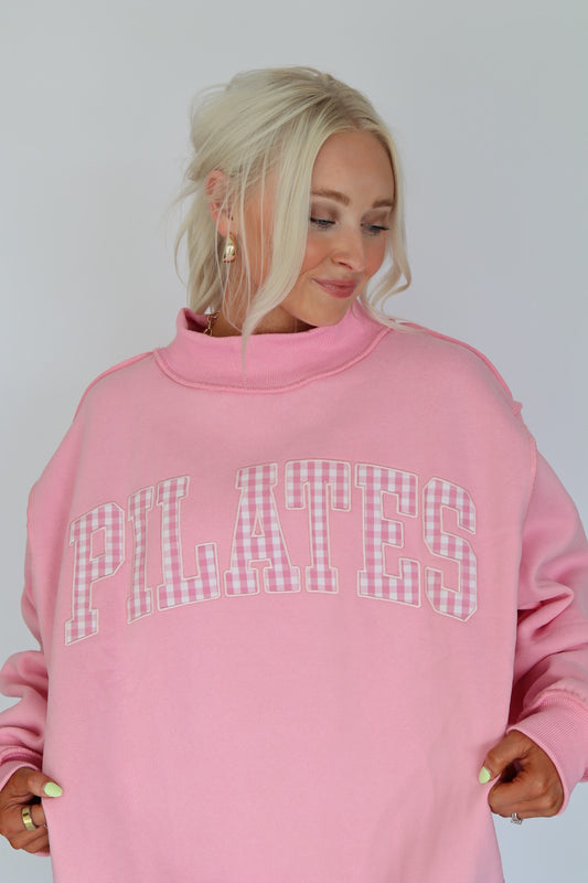 Pink Pilates Princess Mockneck