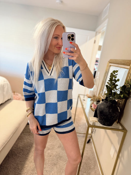 Summer Blue Short Set