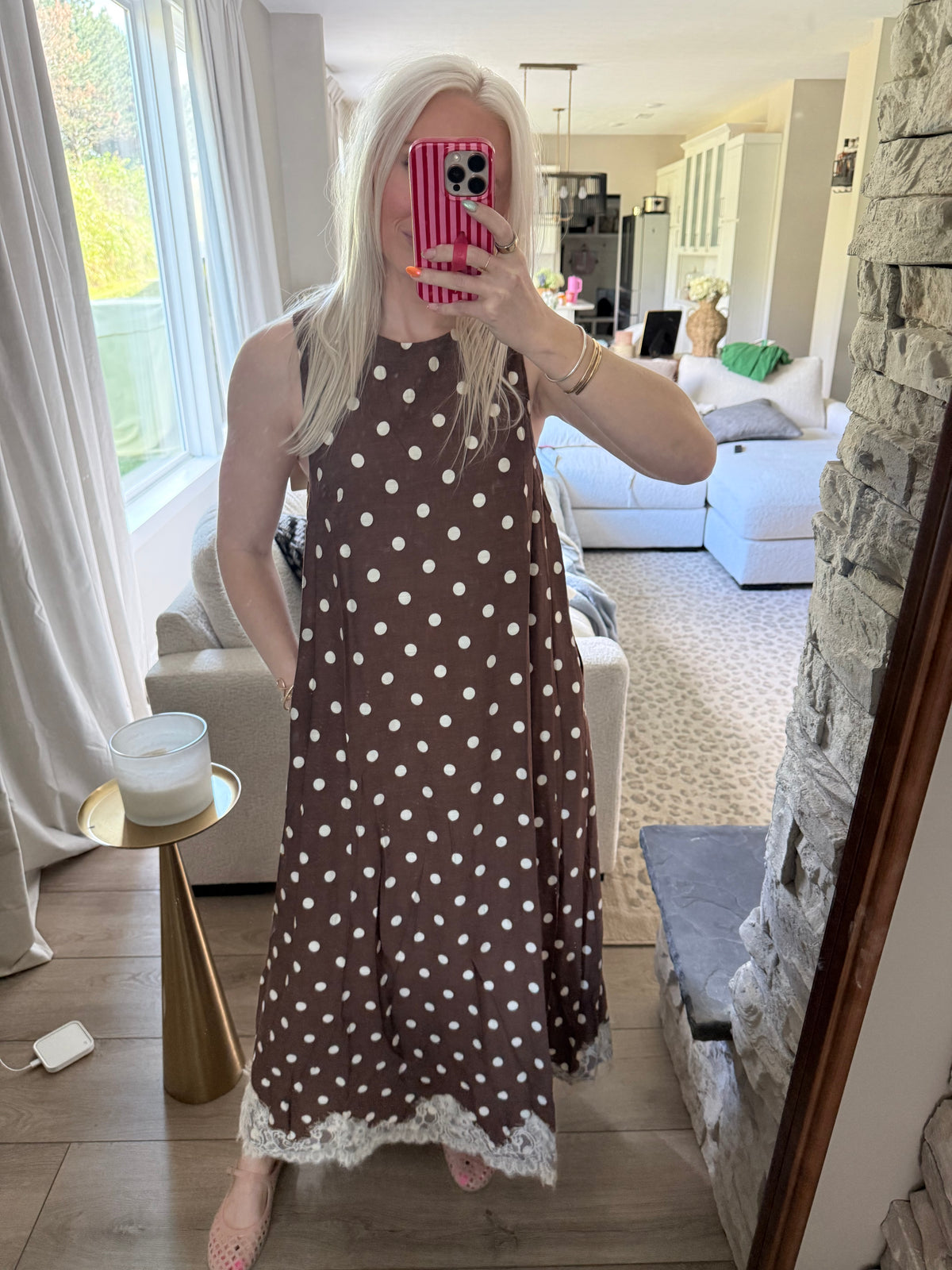 Bailey Brown Polka Dot Midi