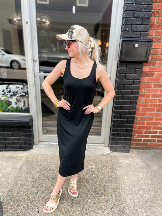 Black Athletic Midi