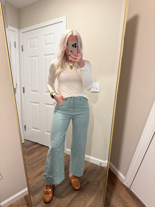 Seafoam Stretch Denim