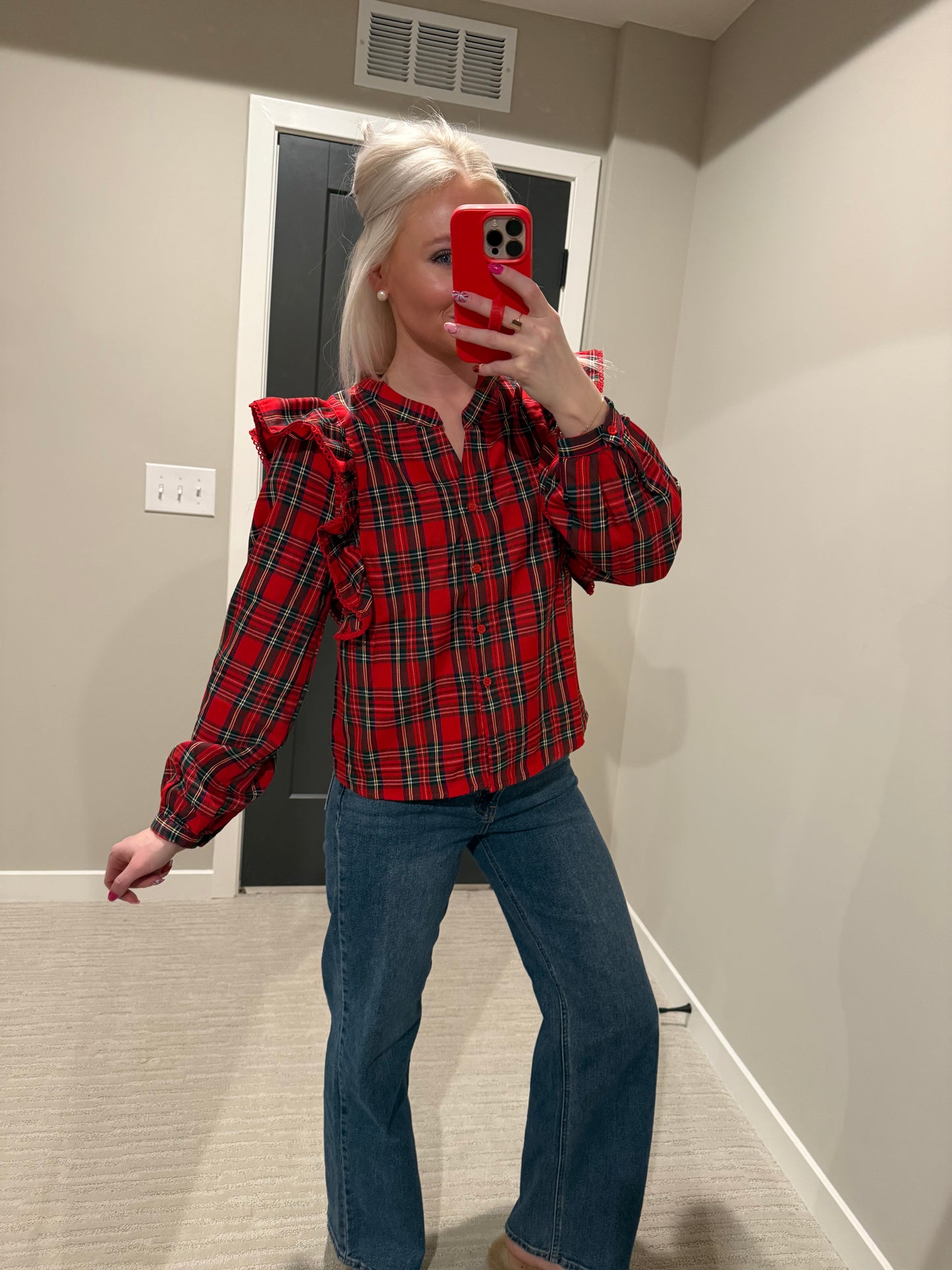 Plaid Christmas Cheer Top