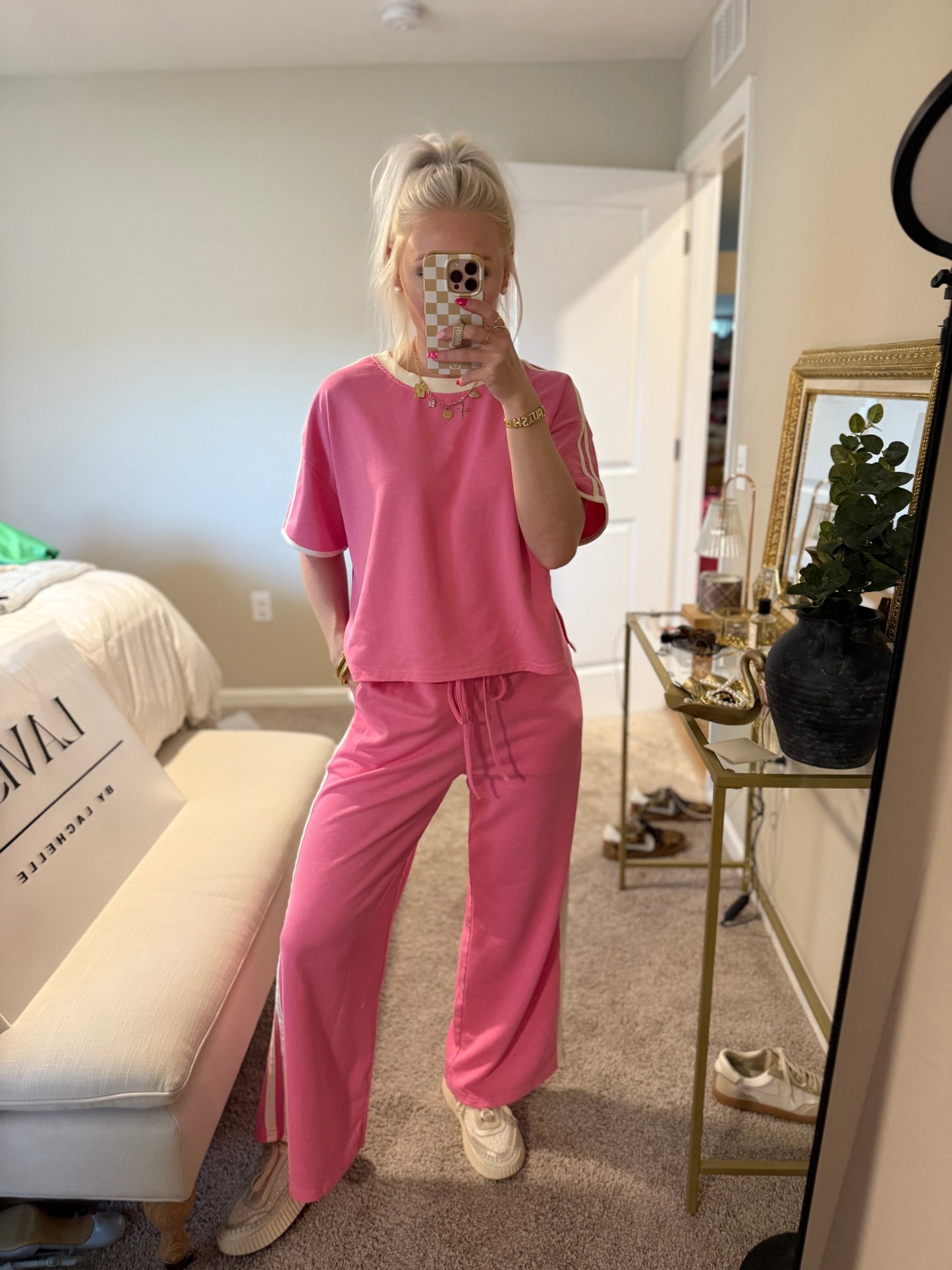 Pink & Cream Track Set