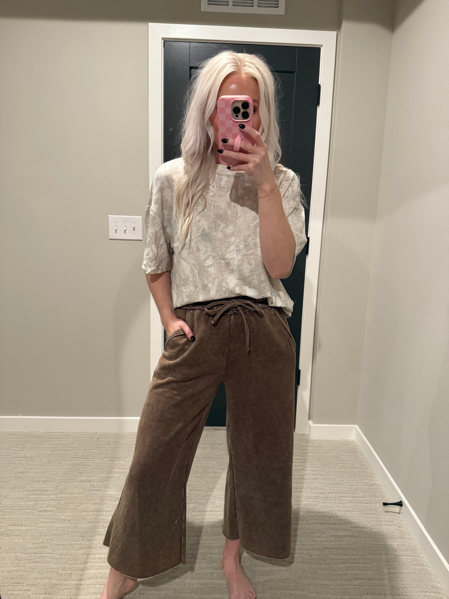 Mocha Brown Fleece Pant