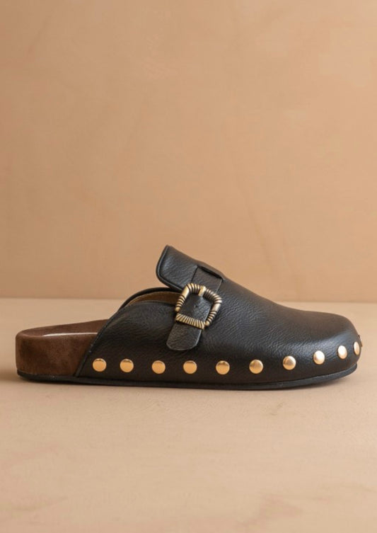 Oasis Black Studded Clog