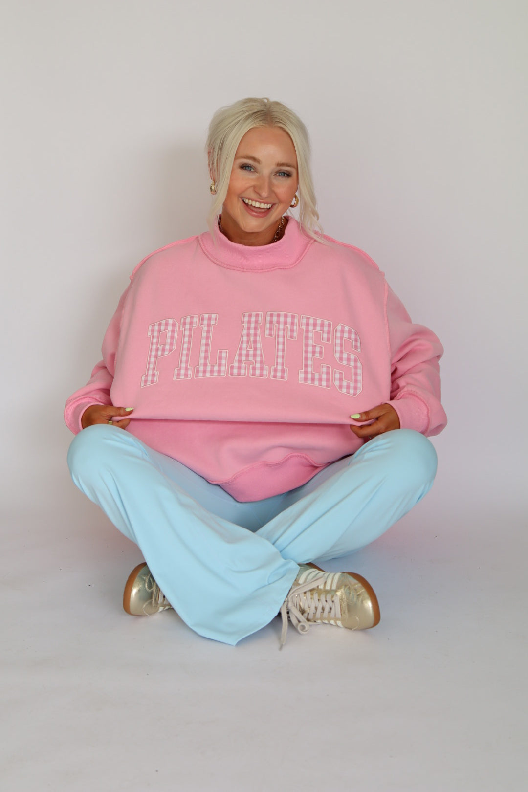 Pink Pilates Princess Mockneck