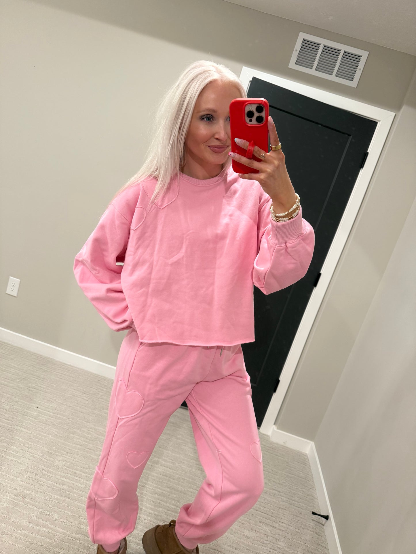 Pink Posh Heart Jogger Set